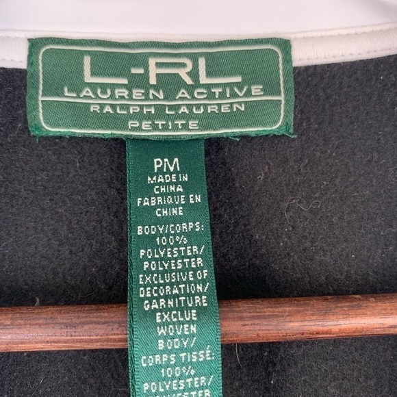 Lauren Ralph Lauren L-RL Women's Active Black and White Jacket Petite Medium - Picture 8 of 10